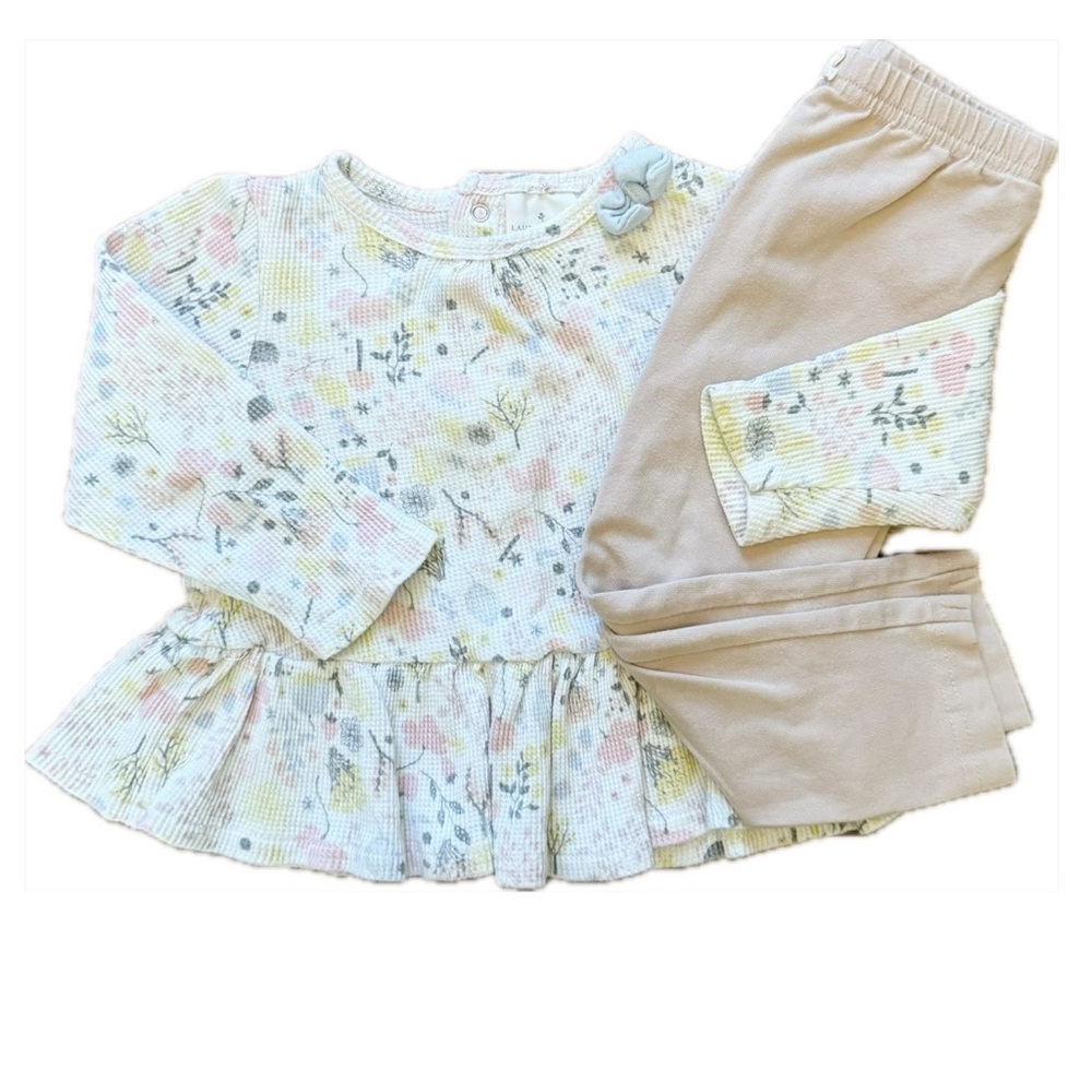 Jamie Kay Leggings paired with Laura Ashley Waffle Knit Floral Top